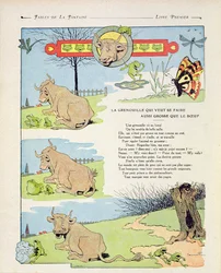 La rana che voleva essere grossa come il bue, illustrazione da 